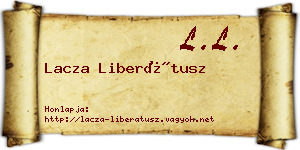 Lacza Liberátusz névjegykártya